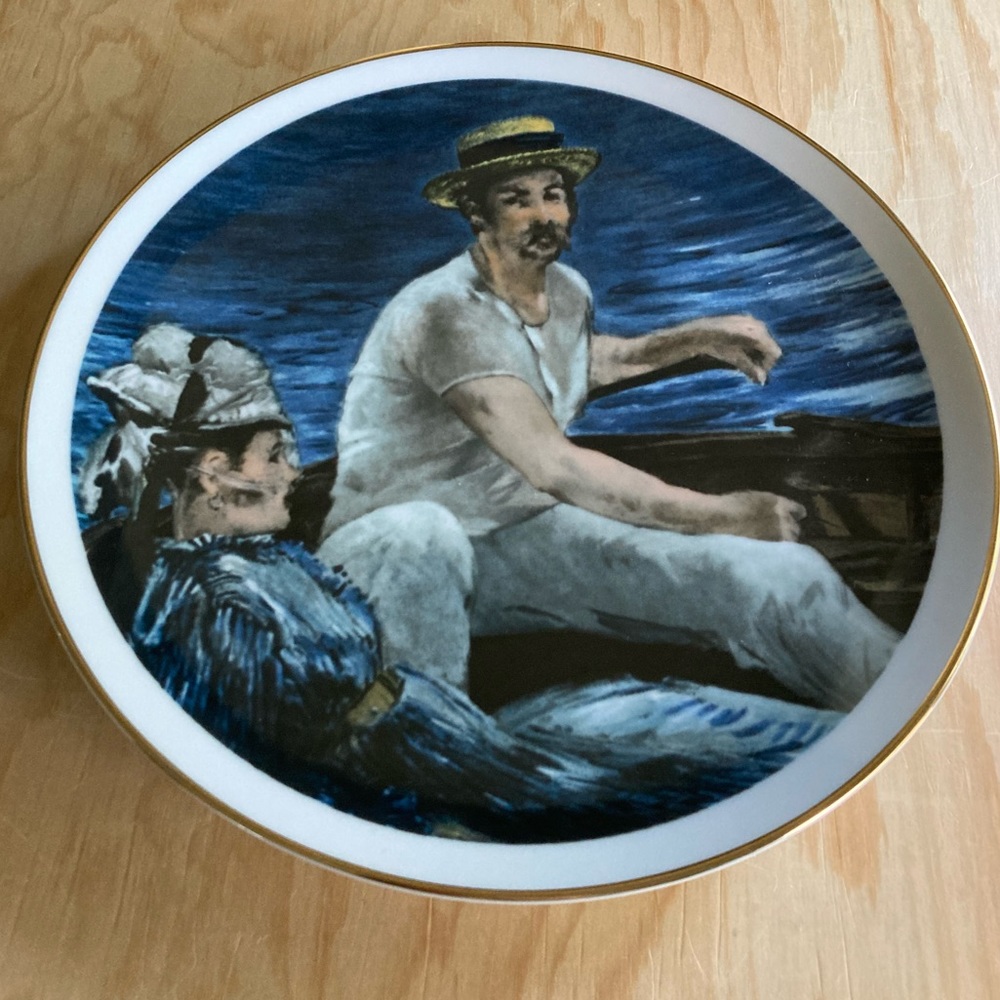 “Boating” private edition collector plate